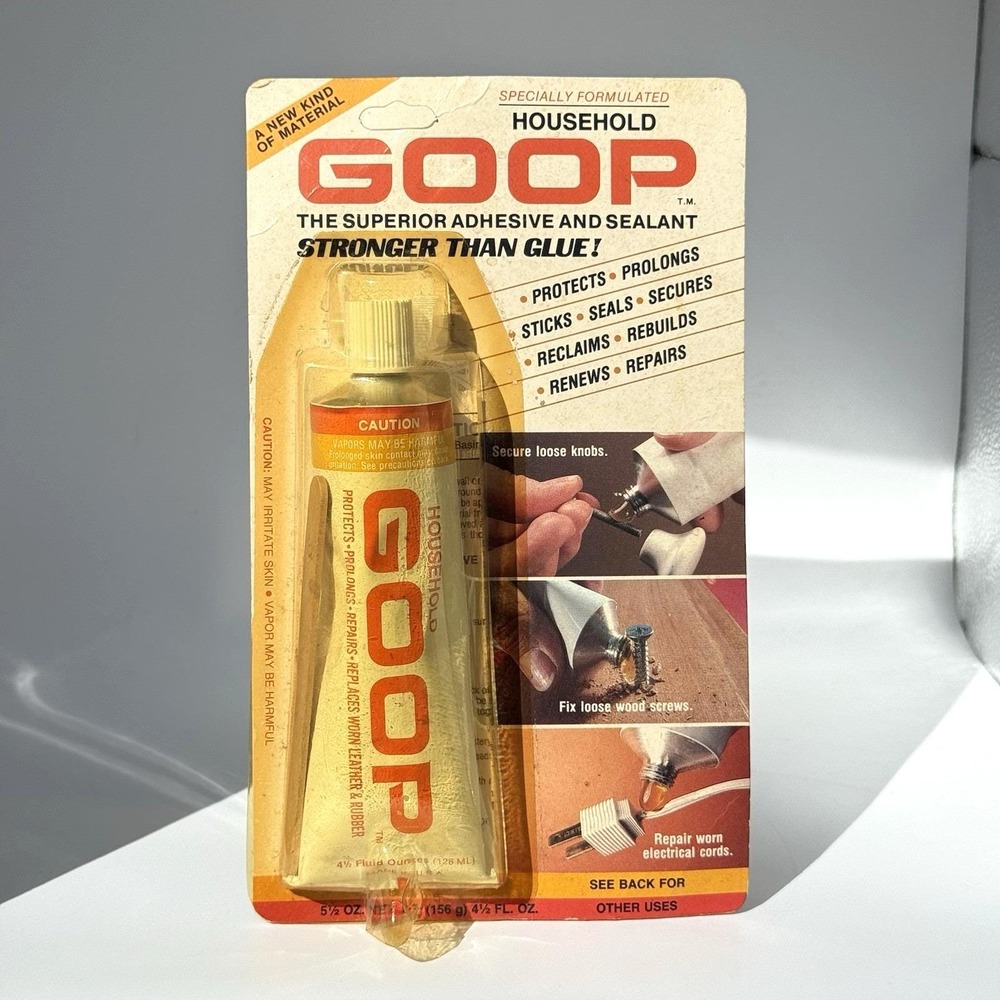 VTG Household GOOP Adhesive & Sealant 4.5oz – NIP Stronger Than Glue USA